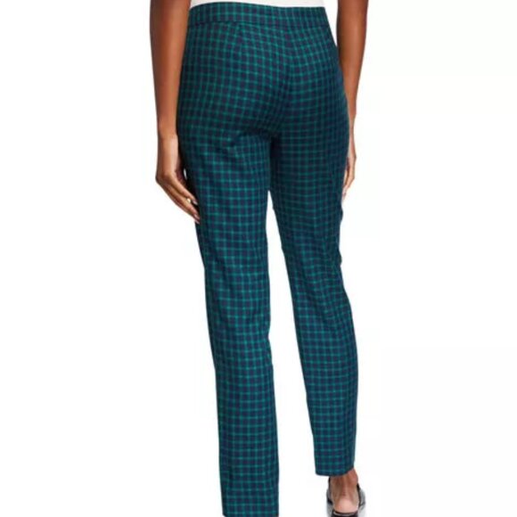 Lafayette 148 NY Manhattan Pant Plaid Green Size 6 NWOT - Picture 6 of 12